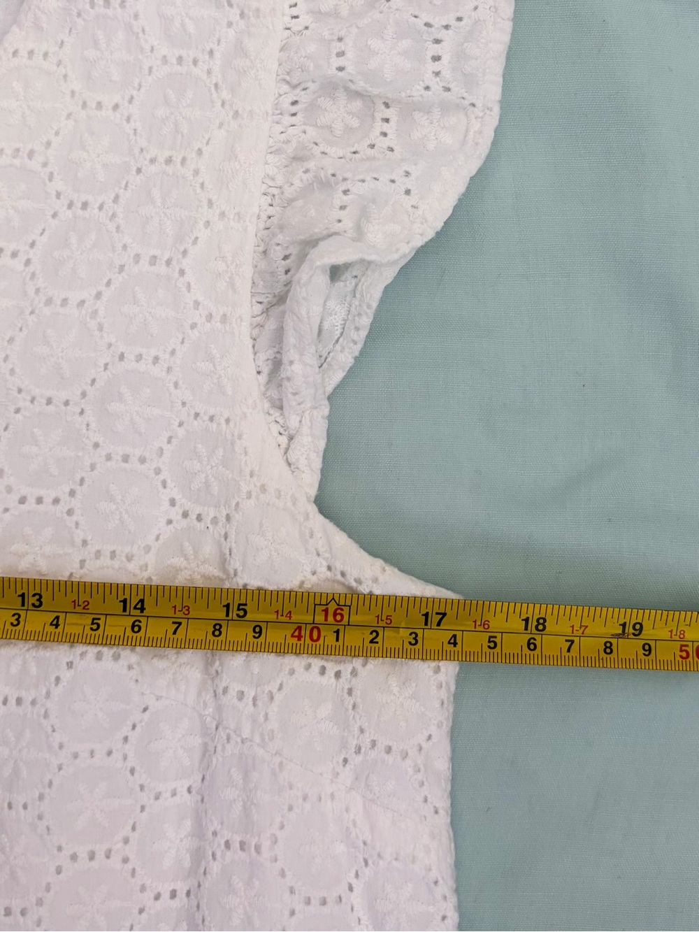 Joie White Cotton Dress Size Small Eyelet Lace Pattern Mini Dress Cottagecore - Picture 9 of 10
